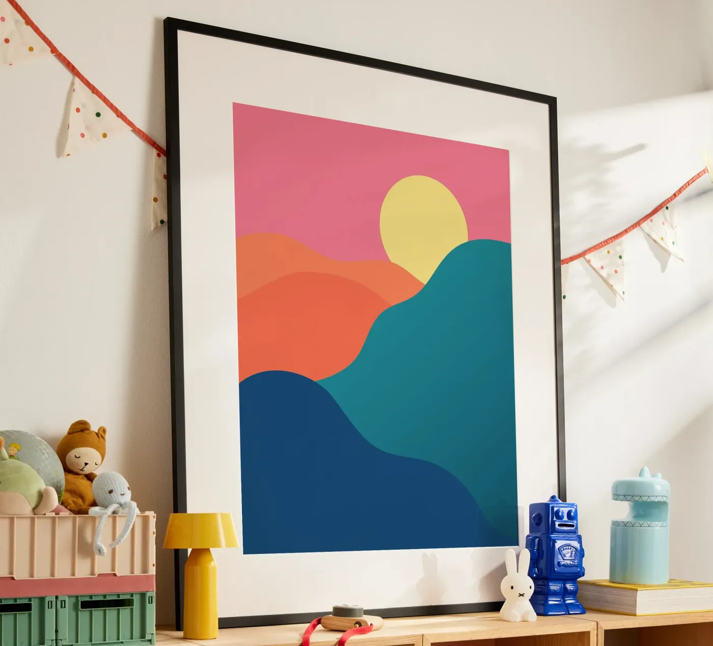 mountains gradient Poster von pastel color shape