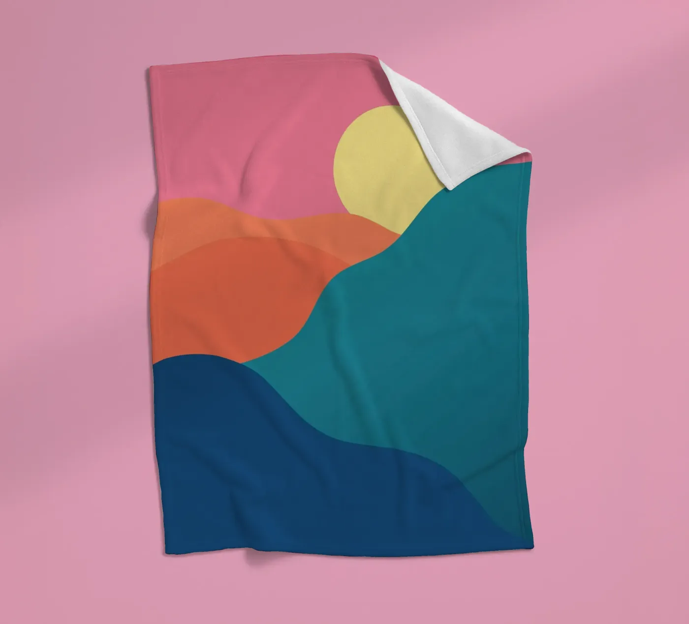 mountains gradient plaid polaire de pastel color shape