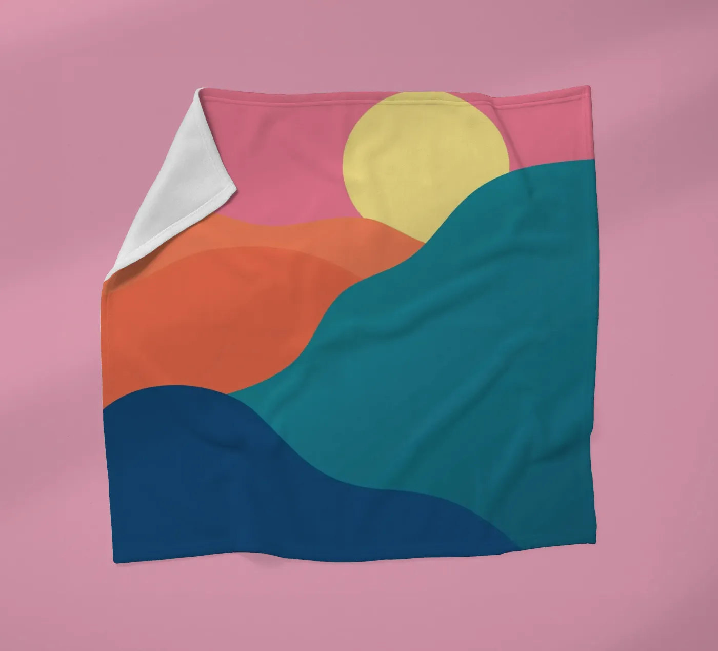 mountains gradient plaid polaire de pastel color shape