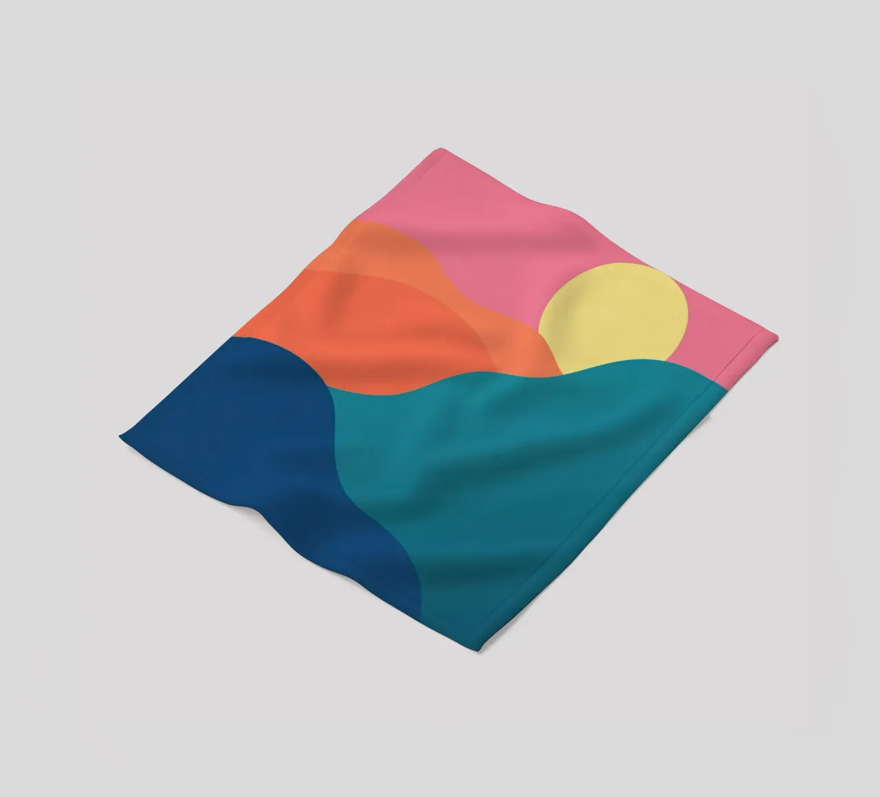 mountains gradient fleece blanket by pastel color shape