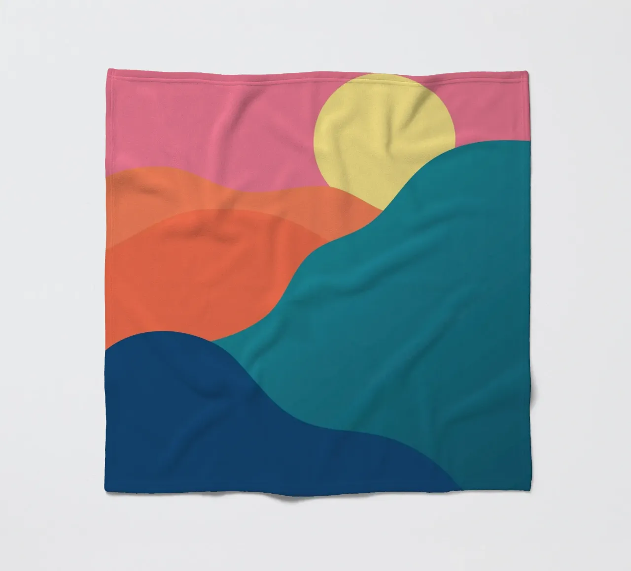 mountains gradient fleece blanket by pastel color shape