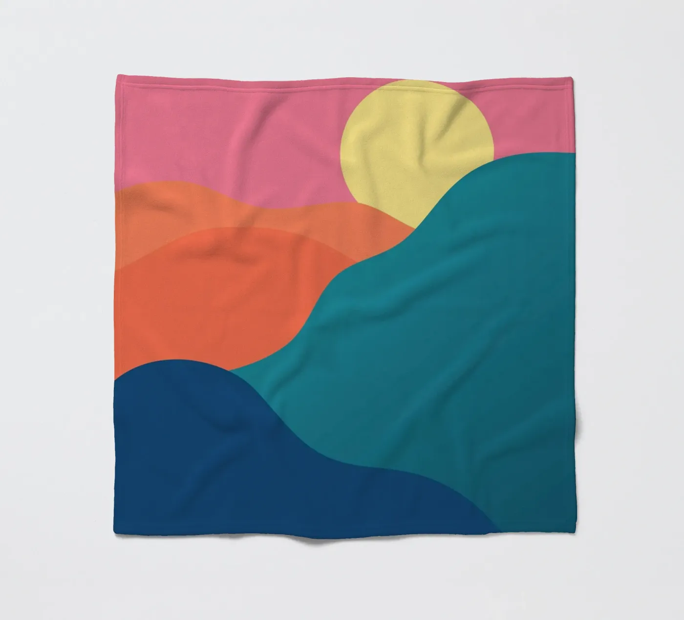 mountains gradient plaid polaire de pastel color shape