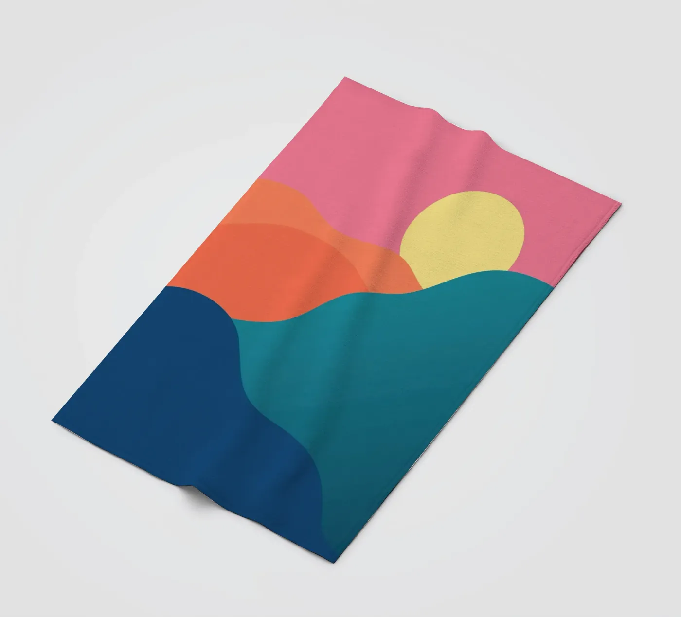 mountains gradient plaid polaire de pastel color shape