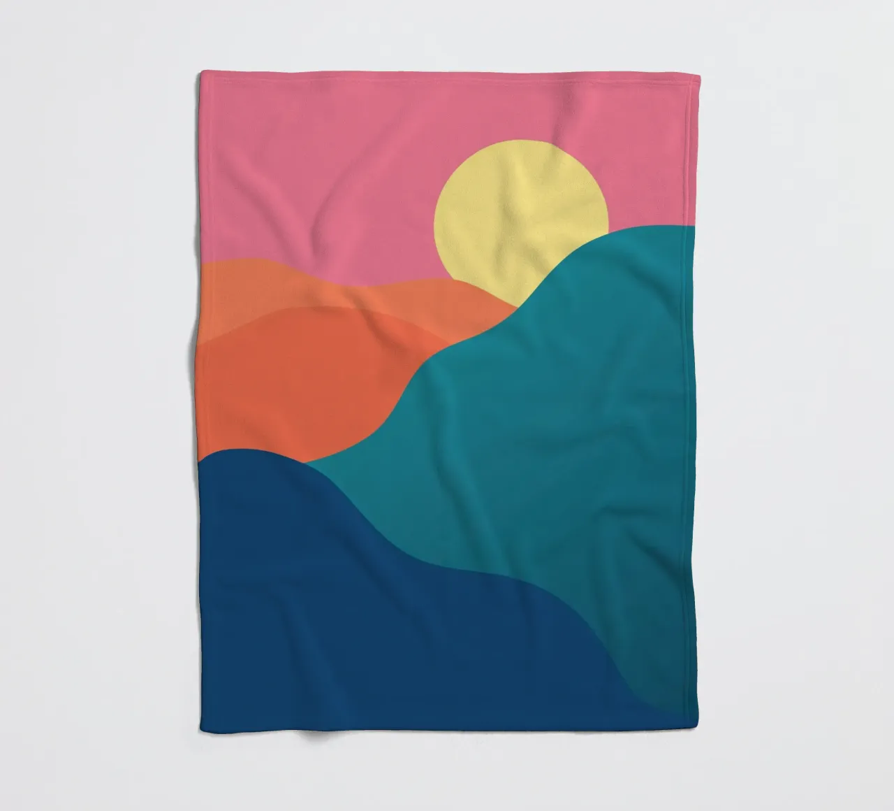 mountains gradient fleece blanket by pastel color shape