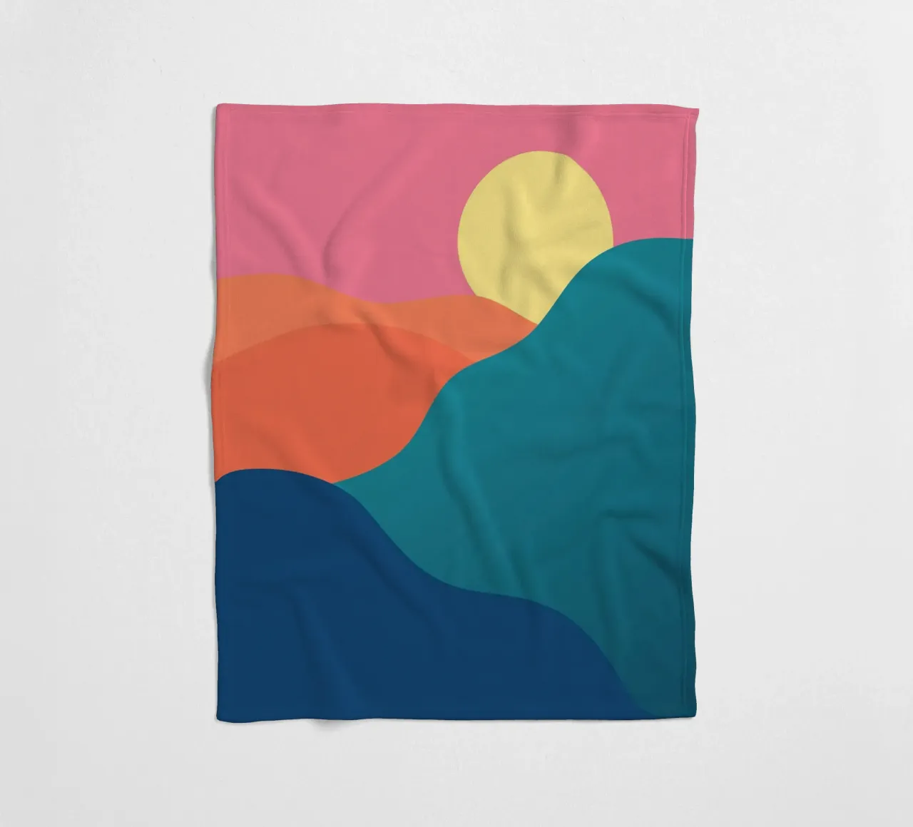 mountains gradient fleece blanket by pastel color shape