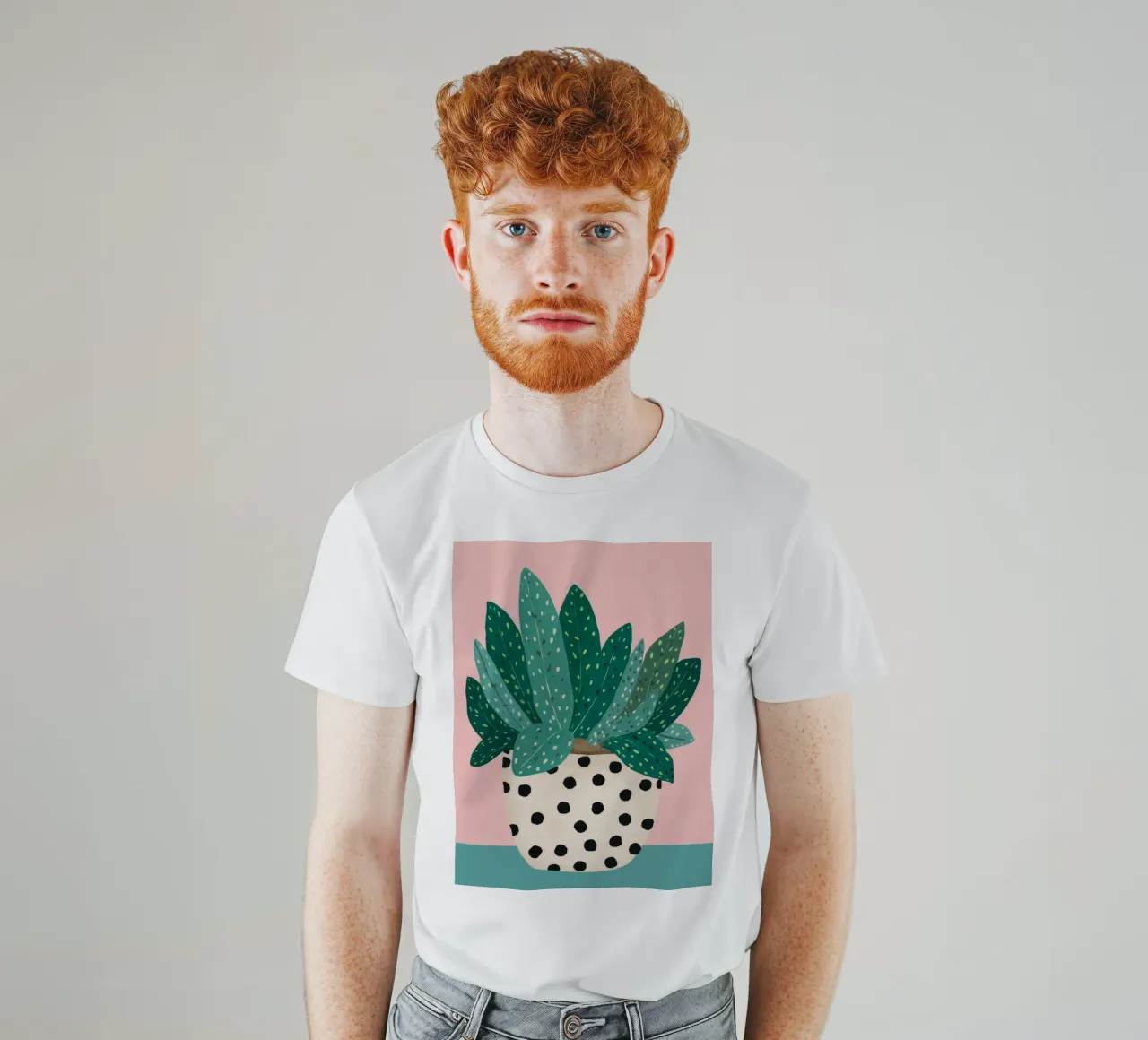 Cactus a vaso maculato t-shirt da Haven Fantasy