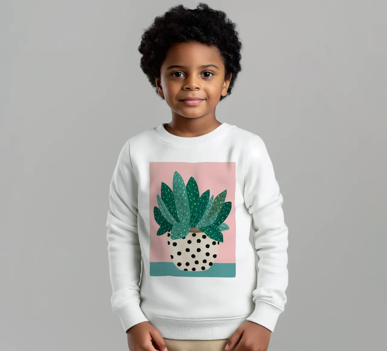 Cactus a vaso maculato felpa bambino da Haven Fantasy