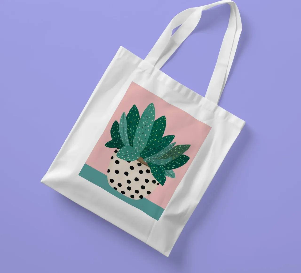 Cactus a vaso maculato borsa in juta da Haven Fantasy