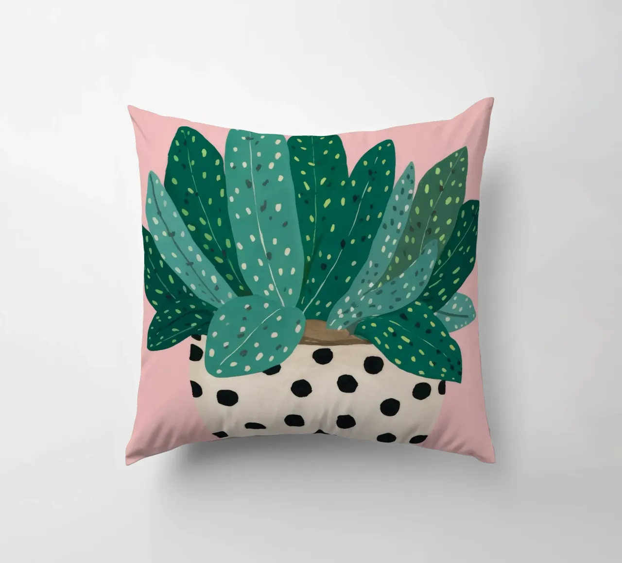 Cactus a vaso maculato cuscino da Haven Fantasy