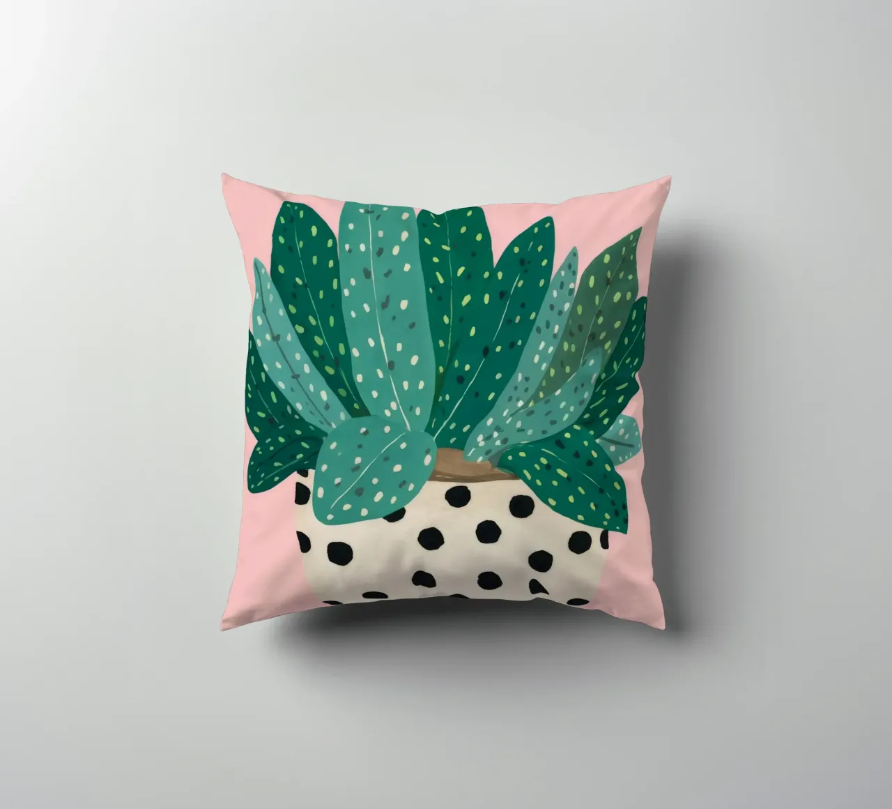 Cactus a vaso maculato cuscino da Haven Fantasy