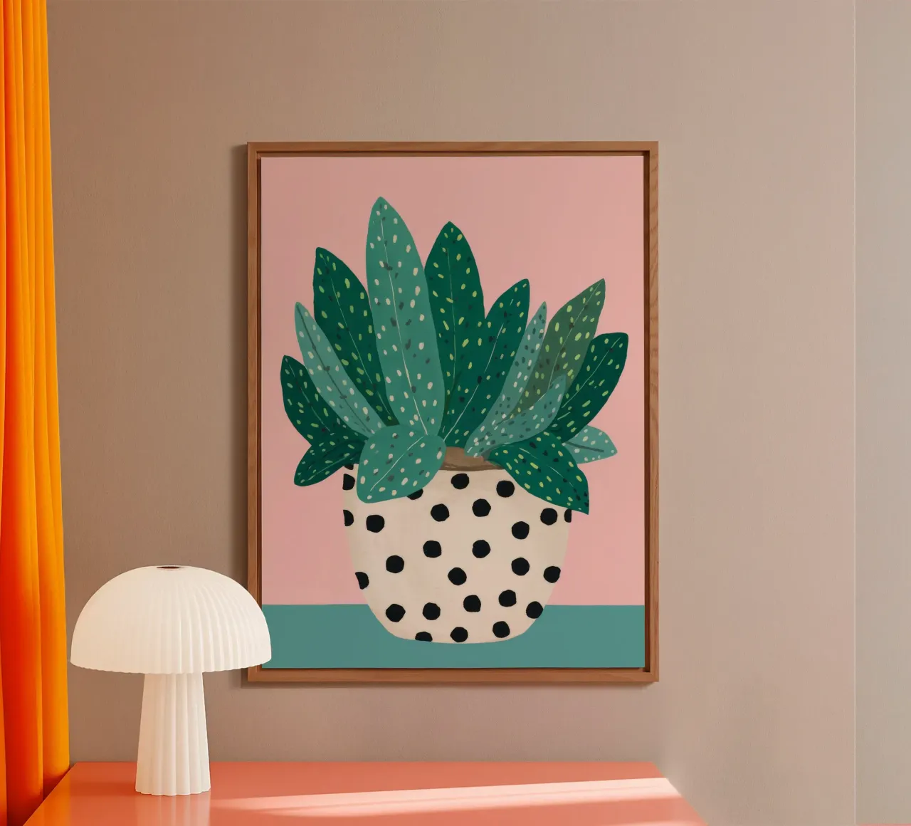 Cactus a vaso maculato alluminio dibond da Haven Fantasy
