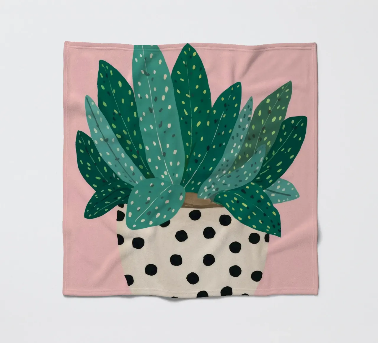 Cactus a vaso maculato coperta in pile da Haven Fantasy