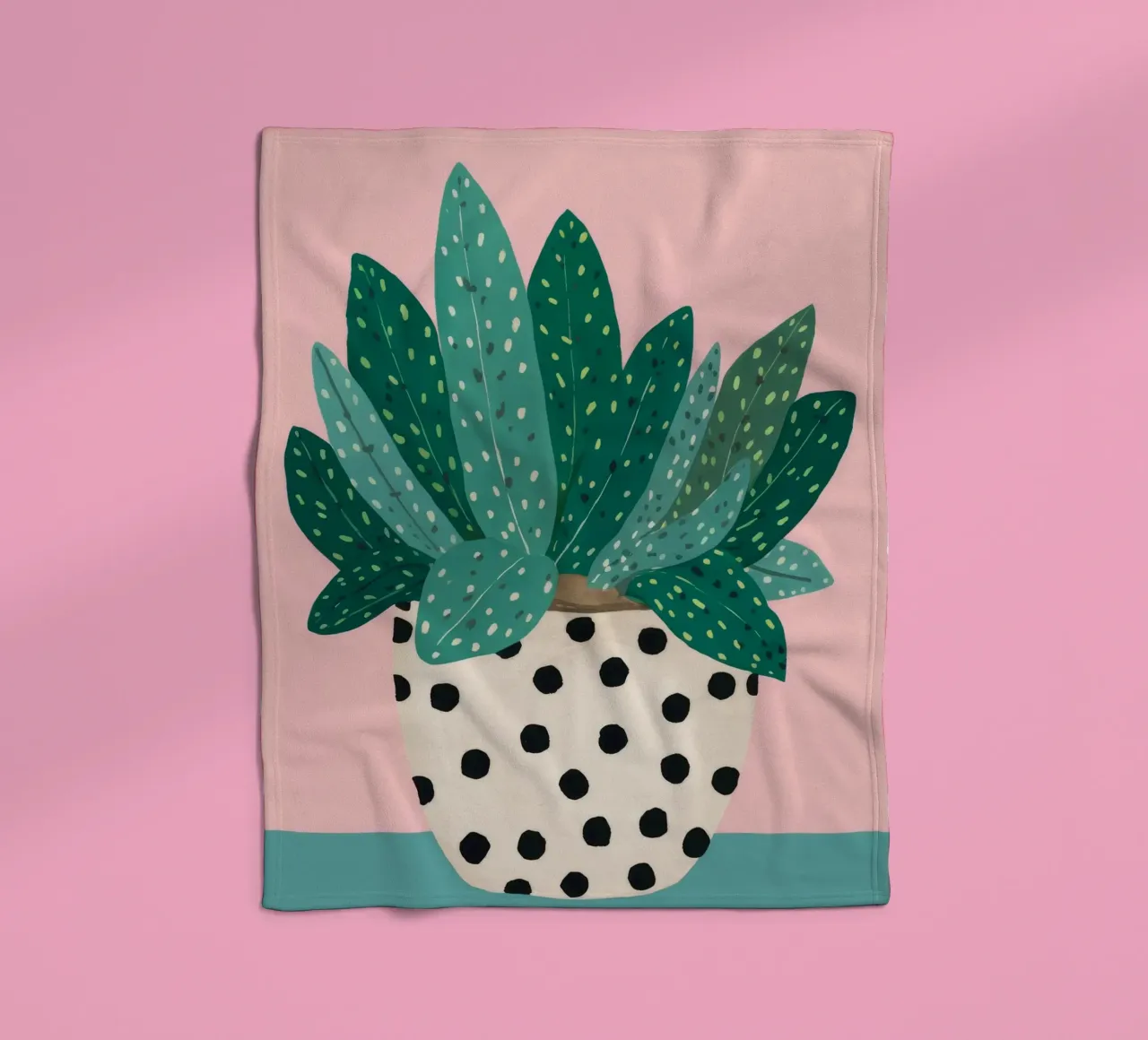 Cactus a vaso maculato coperta in pile da Haven Fantasy