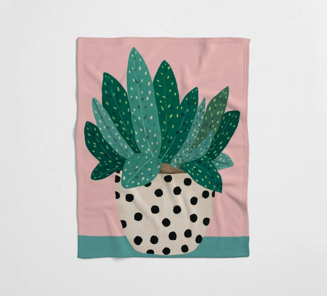 Cactus a vaso maculato coperta in pile da Haven Fantasy