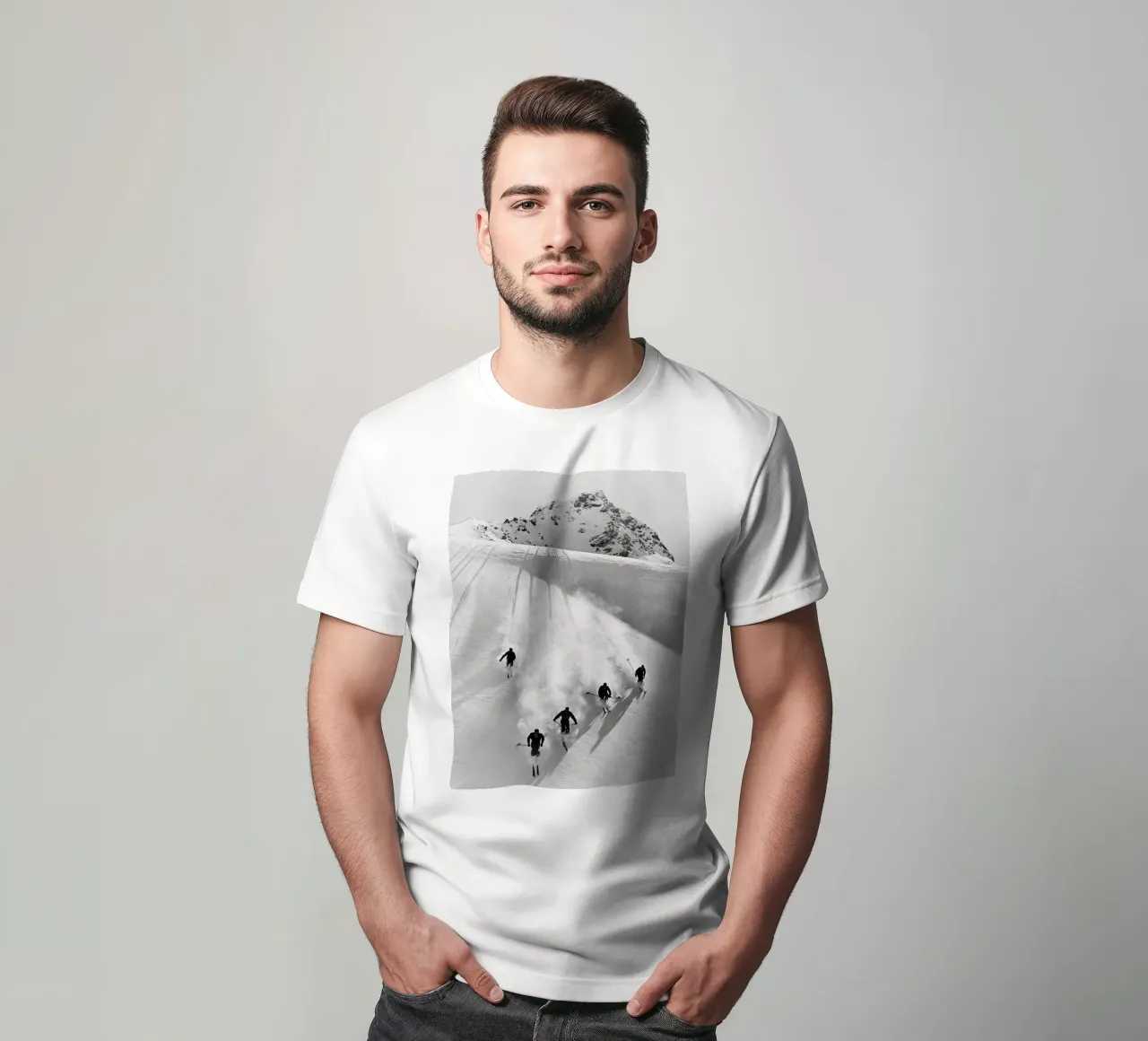 Gara di discesa libera d'epoca in Svizzera t-shirt da Chrisvintage