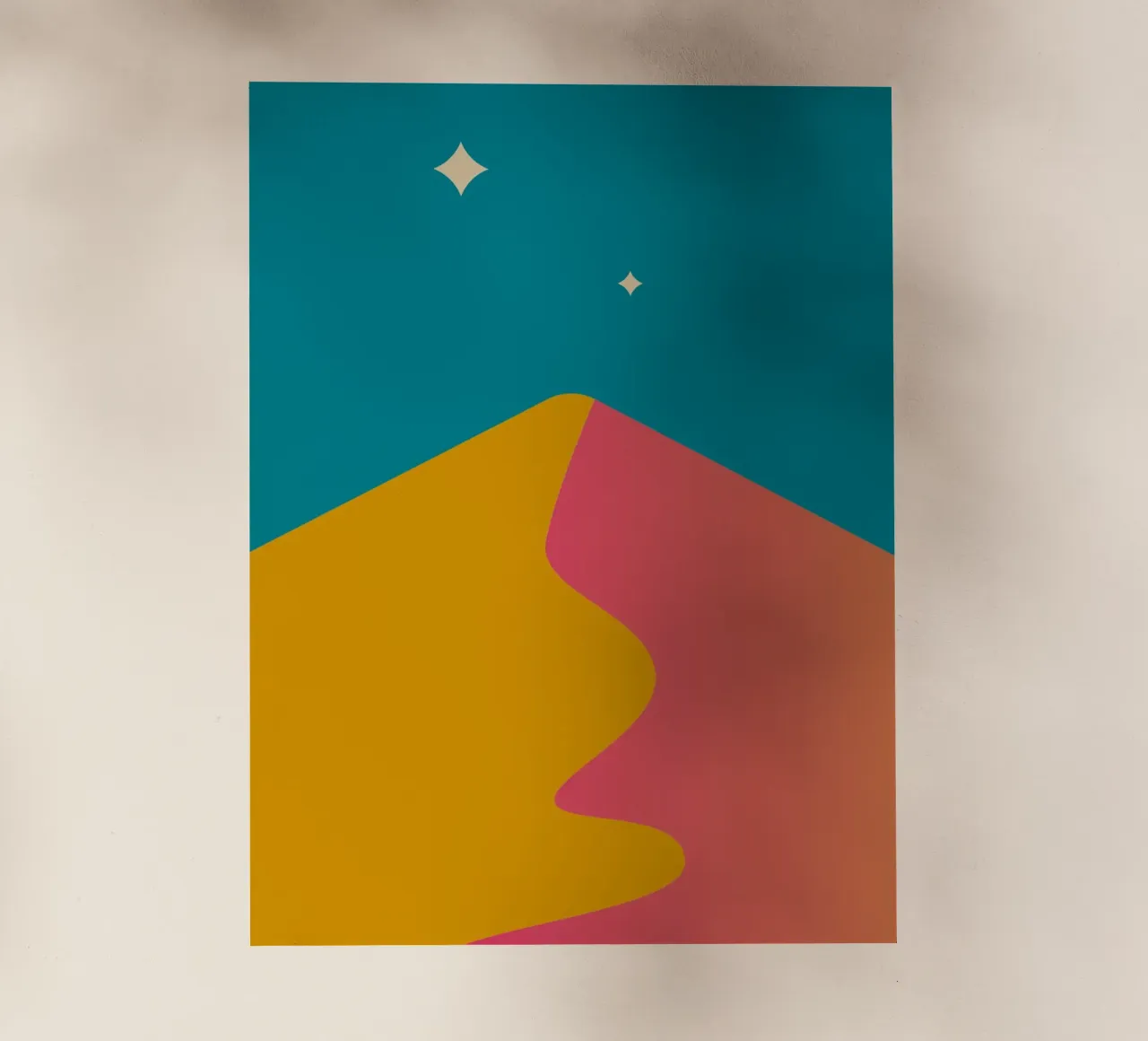 schemeringsschaduwen met kleurverloop backlit folie van pastel color shape
