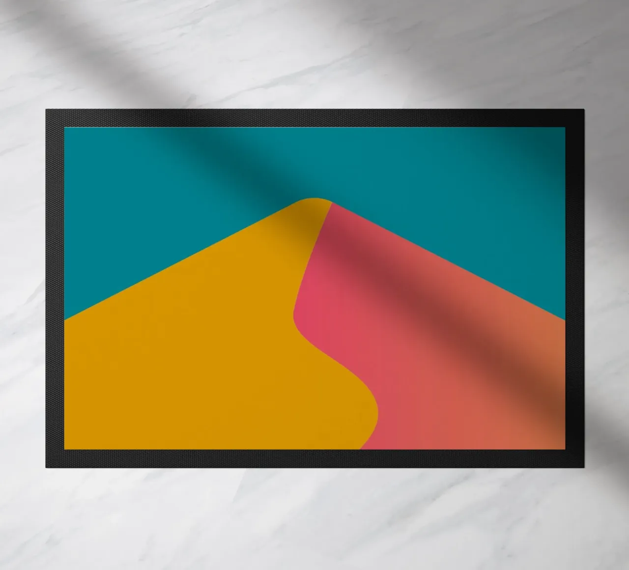 schemeringsschaduwen met kleurverloop deurmat van pastel color shape