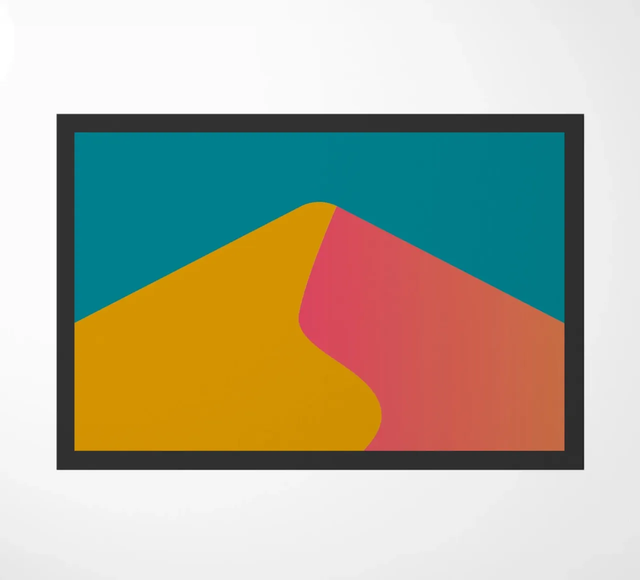 schemeringsschaduwen met kleurverloop deurmat van pastel color shape