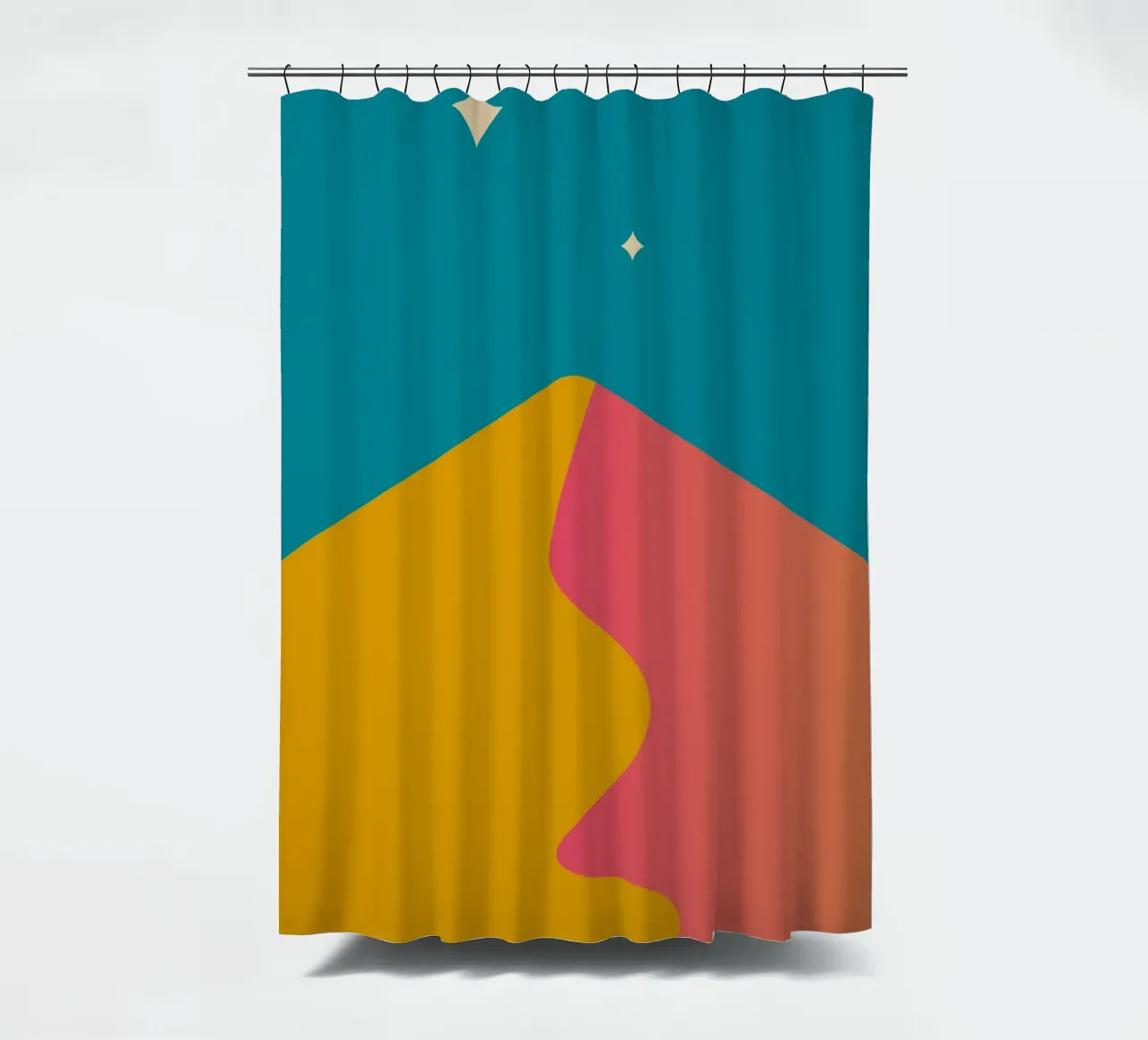 Farbverlauf Dämmerungsschatten Duschvorhang von pastel color shape