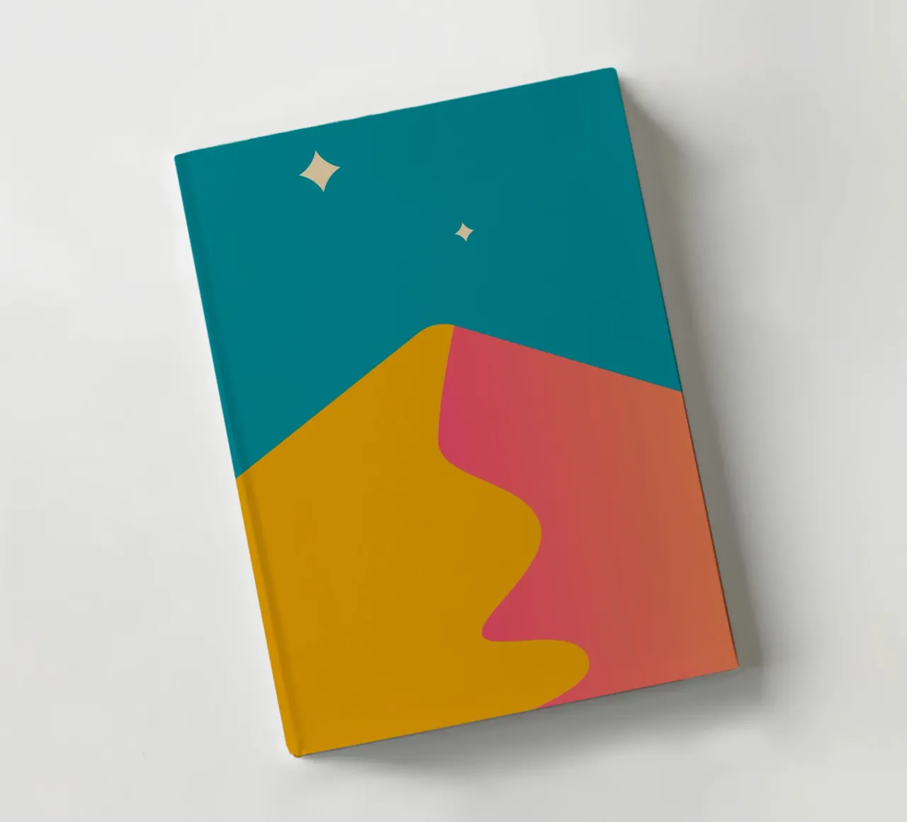 schemeringsschaduwen met kleurverloop notitieboek van pastel color shape