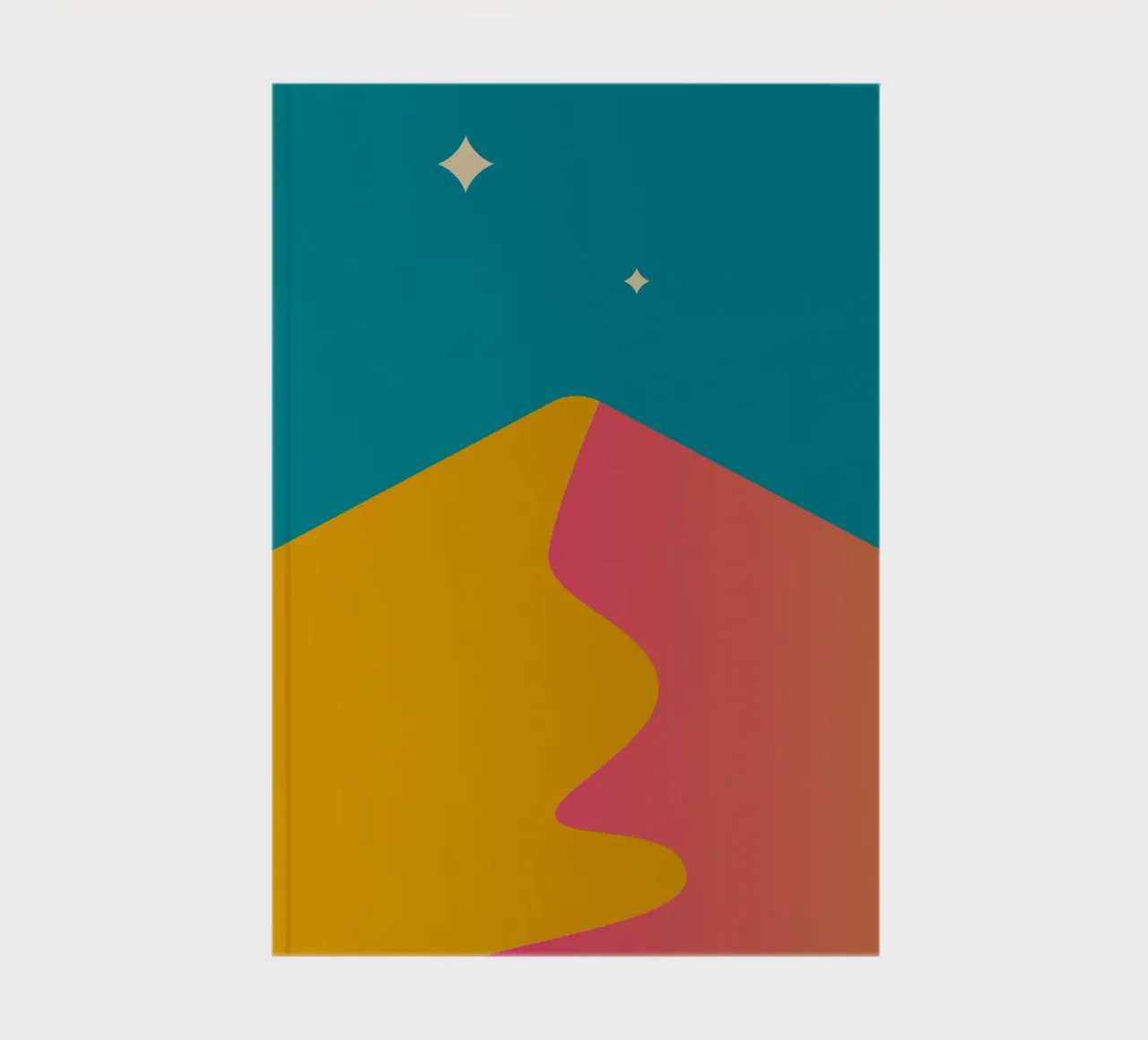 schemeringsschaduwen met kleurverloop notitieboek van pastel color shape