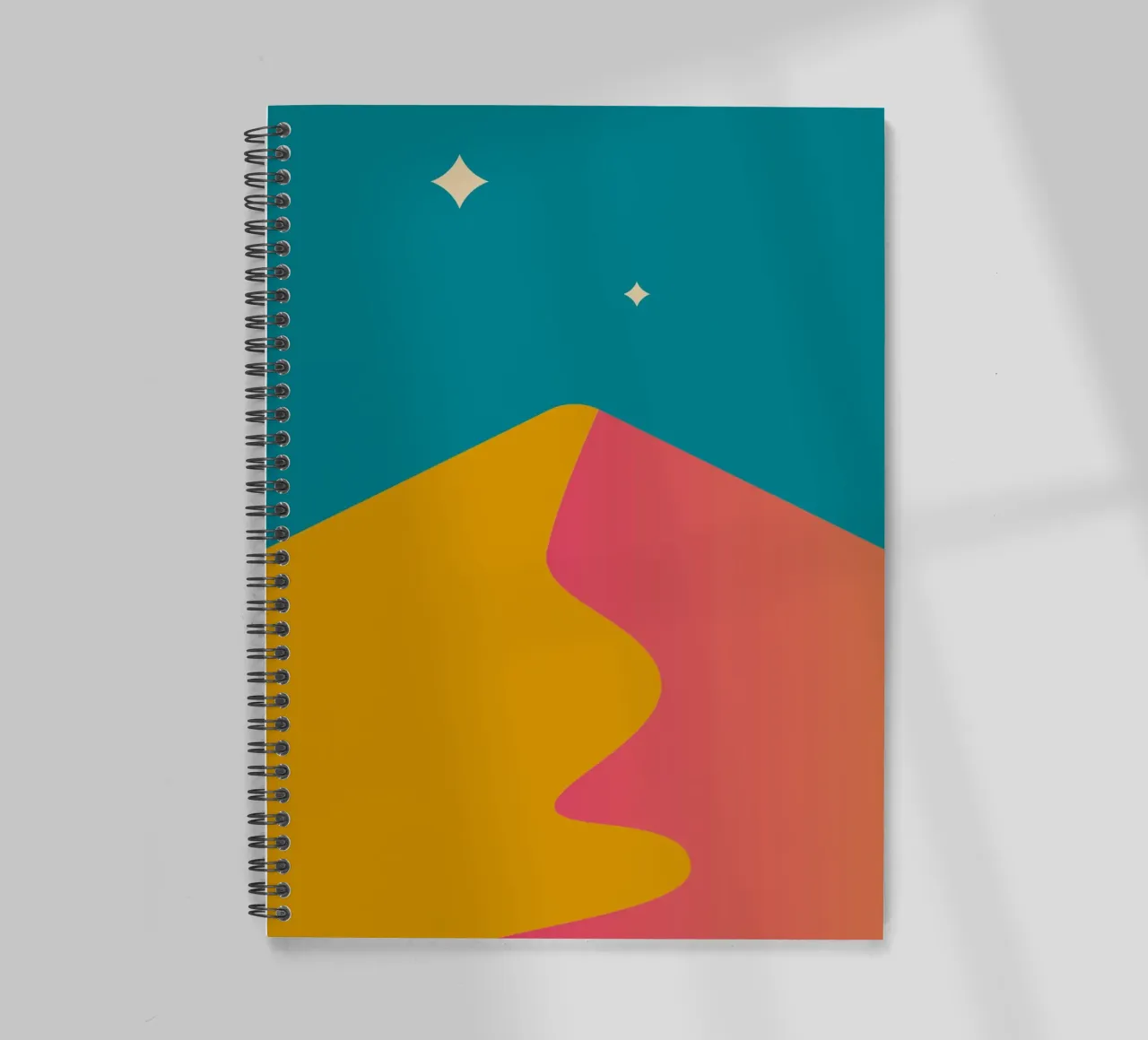 Farbverlauf Dämmerungsschatten Ringbuch von pastel color shape