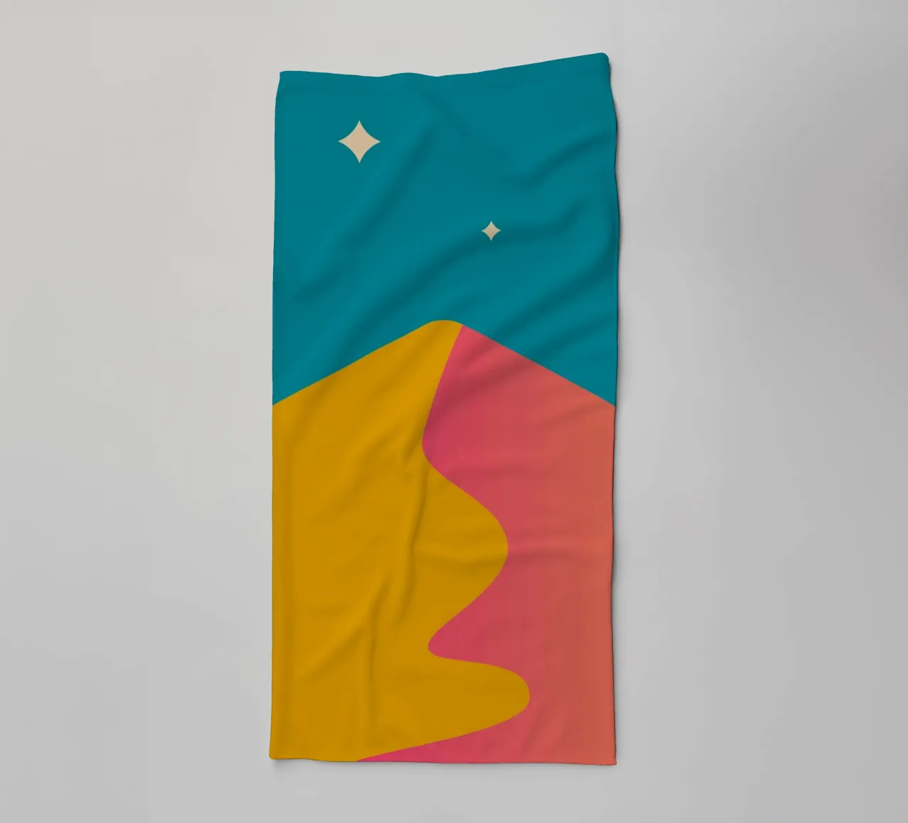 Farbverlauf Dämmerungsschatten Handtuch von pastel color shape