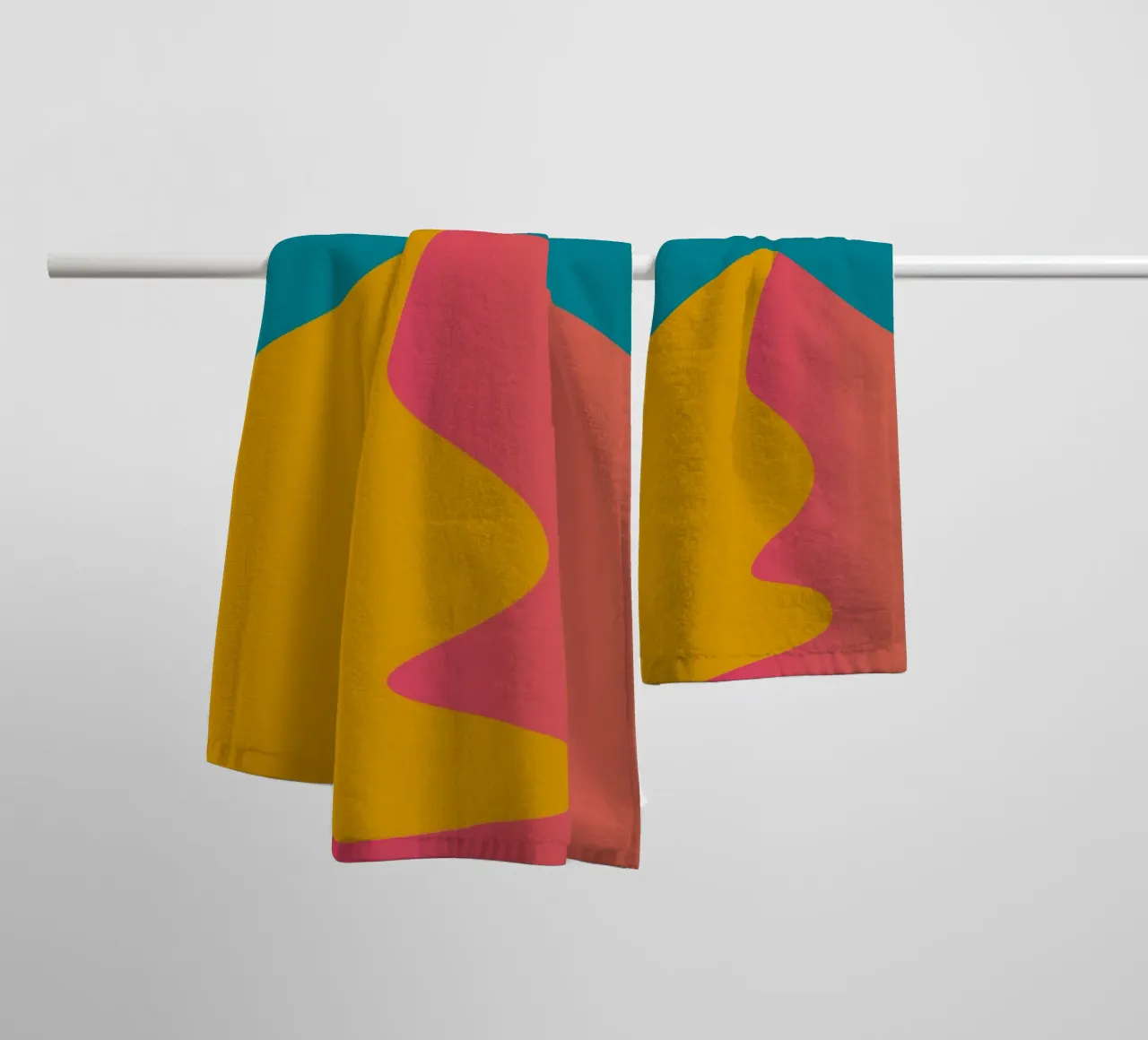 gradient twilight shadows towel by pastel color shape