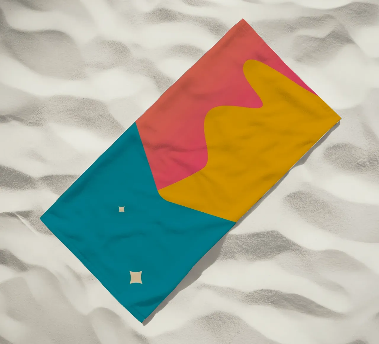 Farbverlauf Dämmerungsschatten Strandtuch von pastel color shape