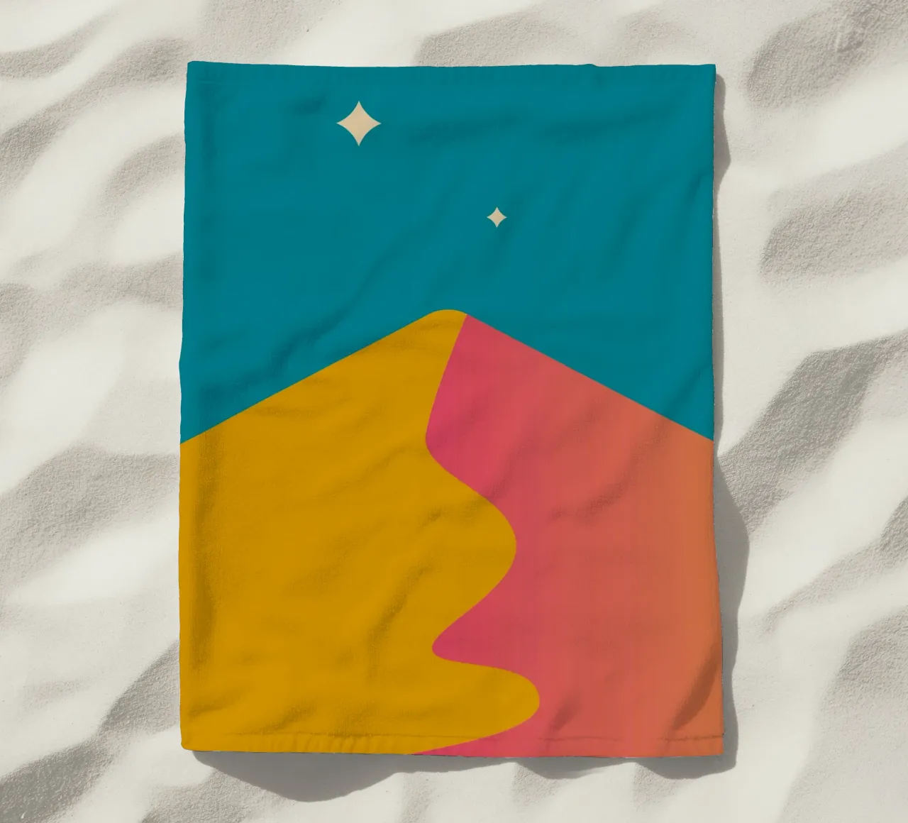 Farbverlauf Dämmerungsschatten Strandtuch von pastel color shape