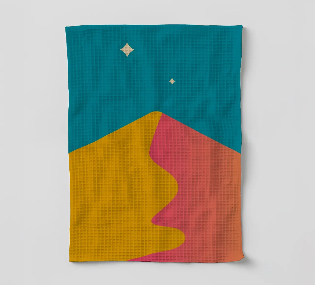 schemeringsschaduwen met kleurverloop theedoek van pastel color shape