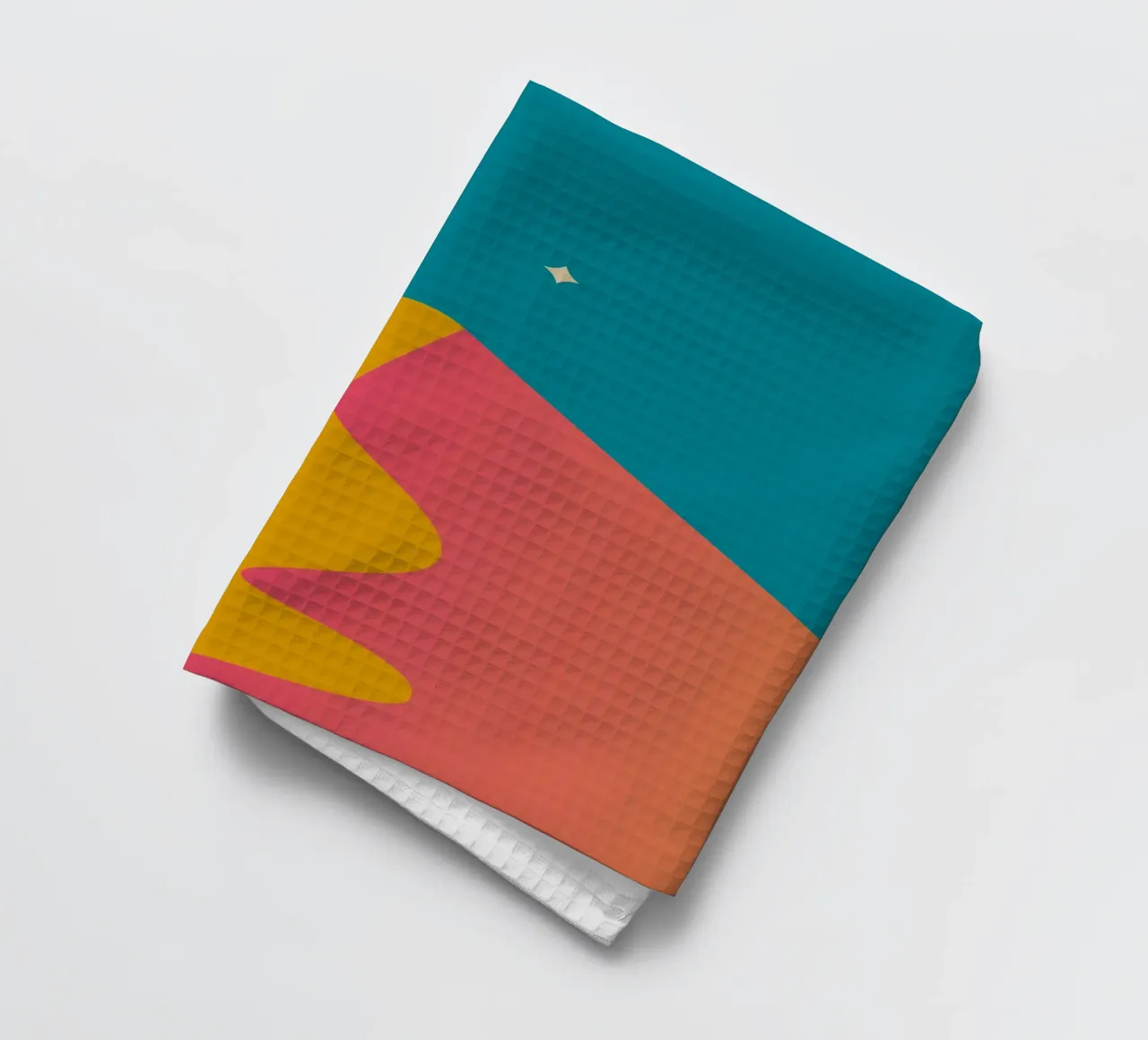 schemeringsschaduwen met kleurverloop theedoek van pastel color shape