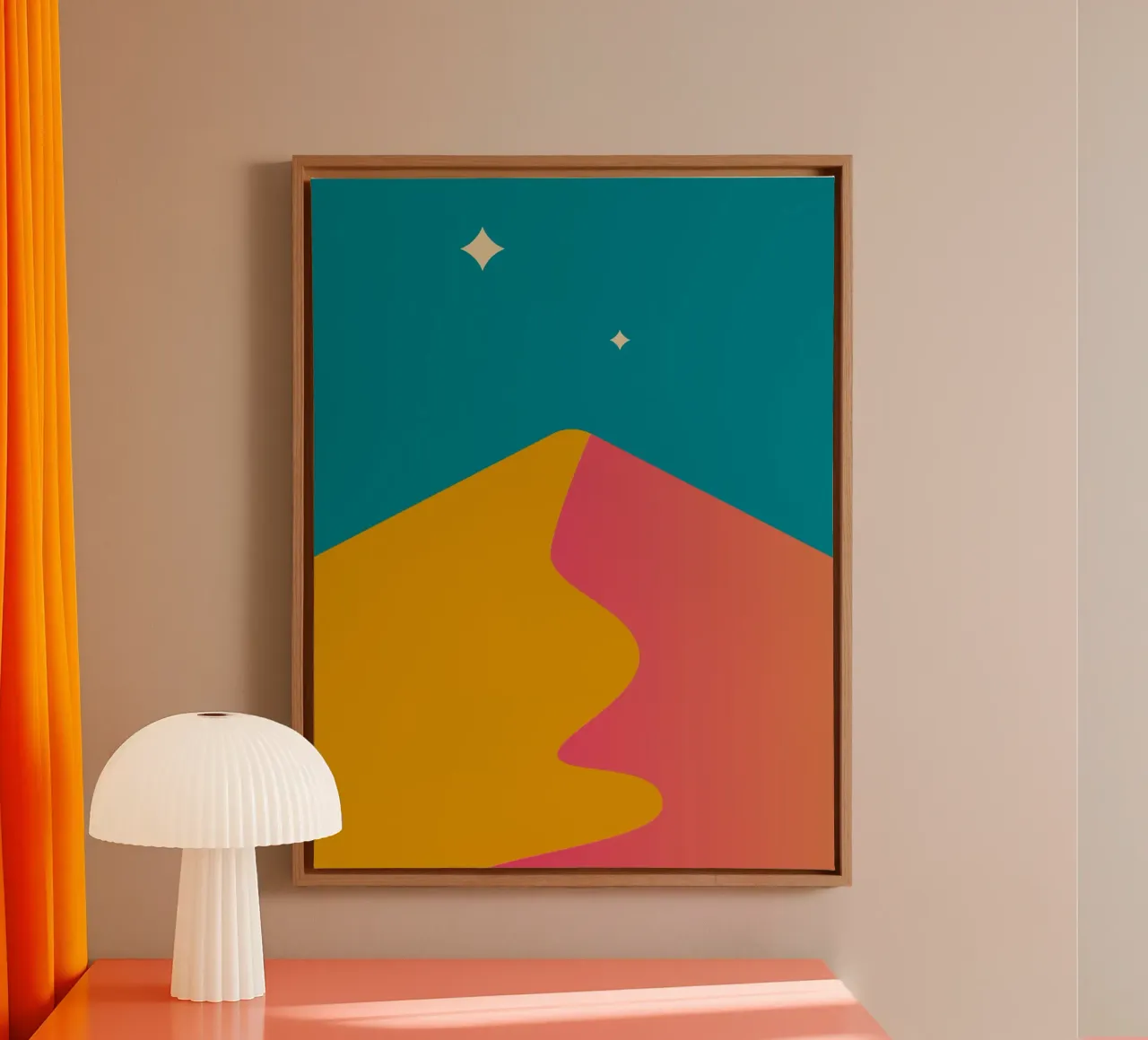 Farbverlauf Dämmerungsschatten Leinwand von pastel color shape