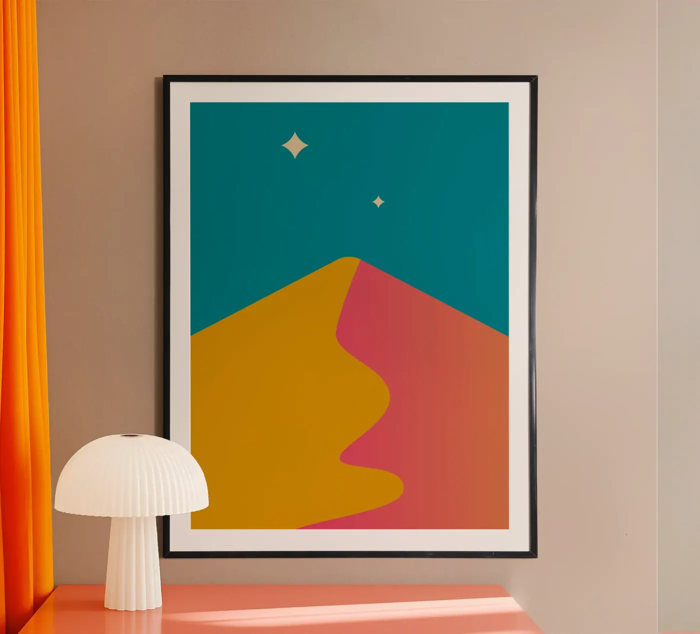 gradient twilight shadows poster by pastel color shape