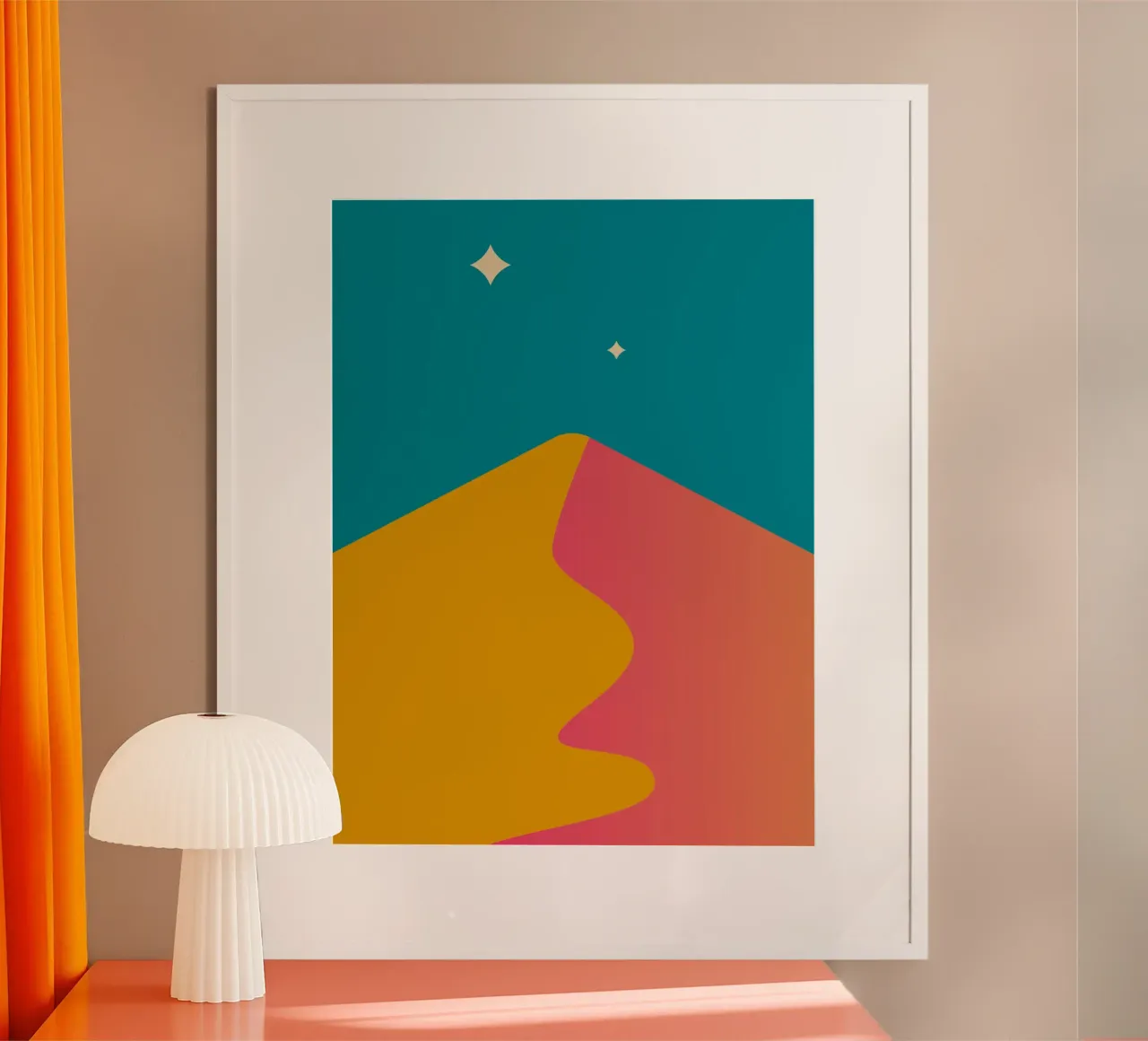ombres crépusculaires dégradées poster de pastel color shape