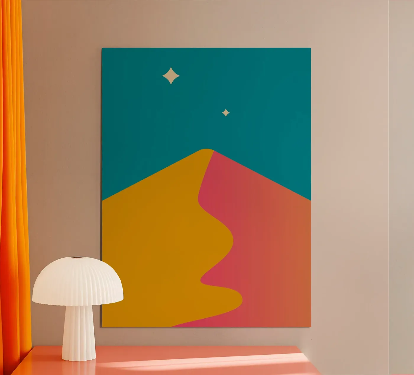 gradient twilight shadows poster by pastel color shape