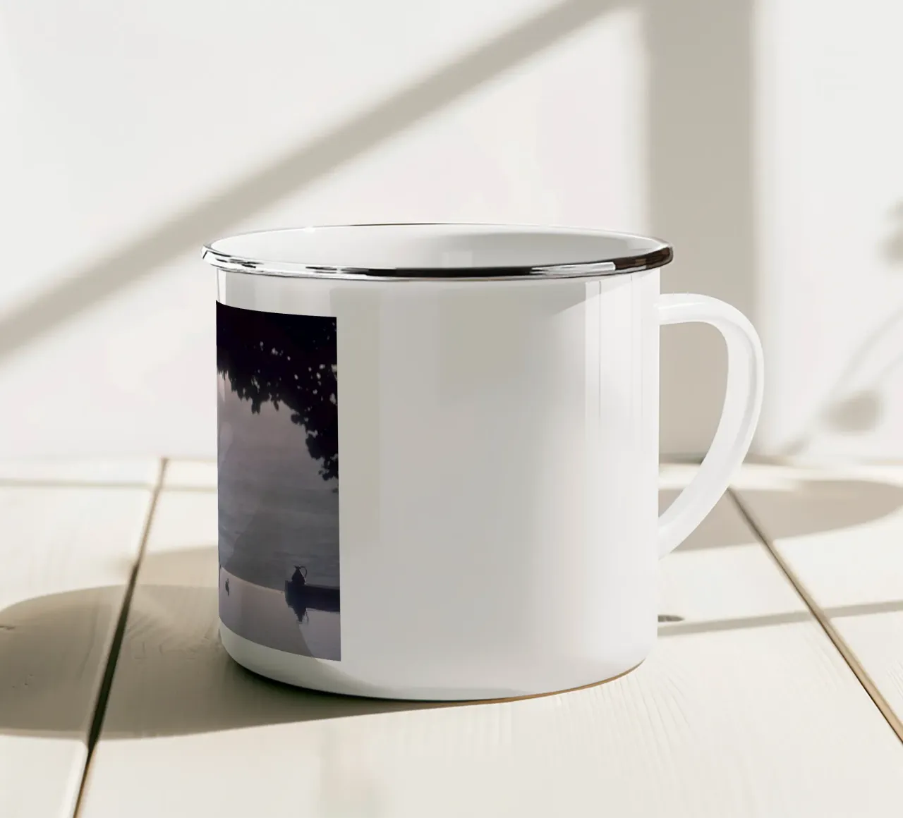 Bambina d'acqua - Slim Aarons tazza in smalto da Chrisvintage