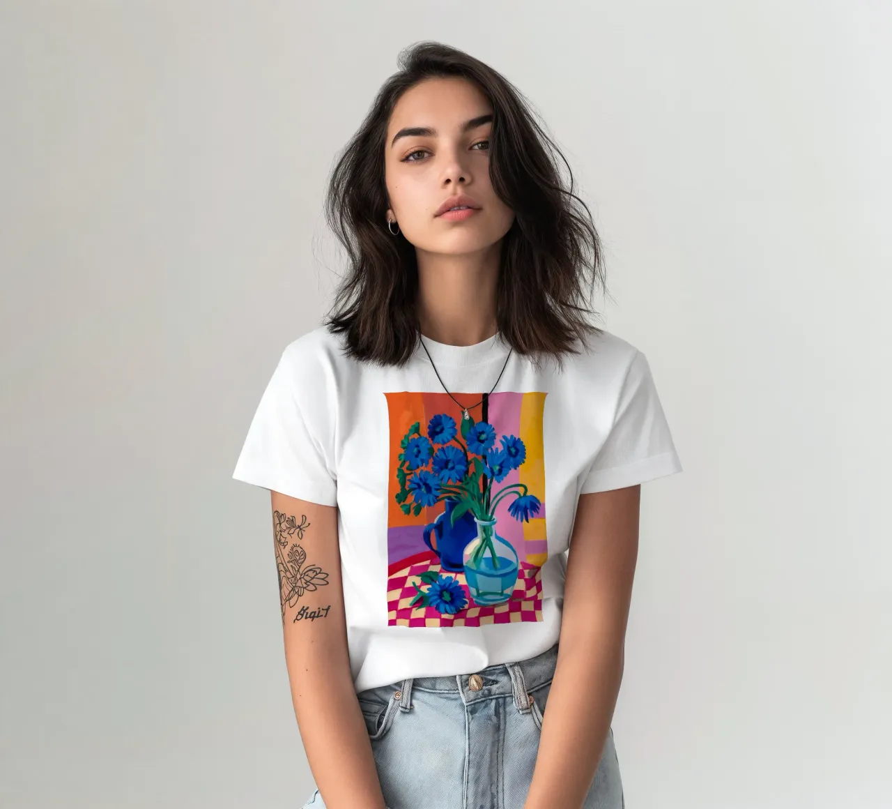 Azure Pitcher Aster T-Shirt von Pan Denim