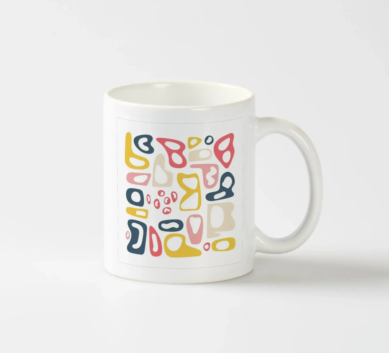 abstract symbool keramische mok van pastel color shape