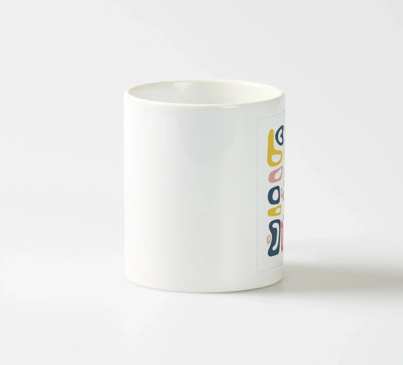 abstract symbool keramische mok van pastel color shape