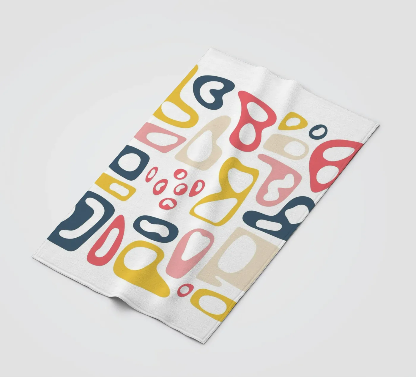 abstract symbool fleecedeken van pastel color shape