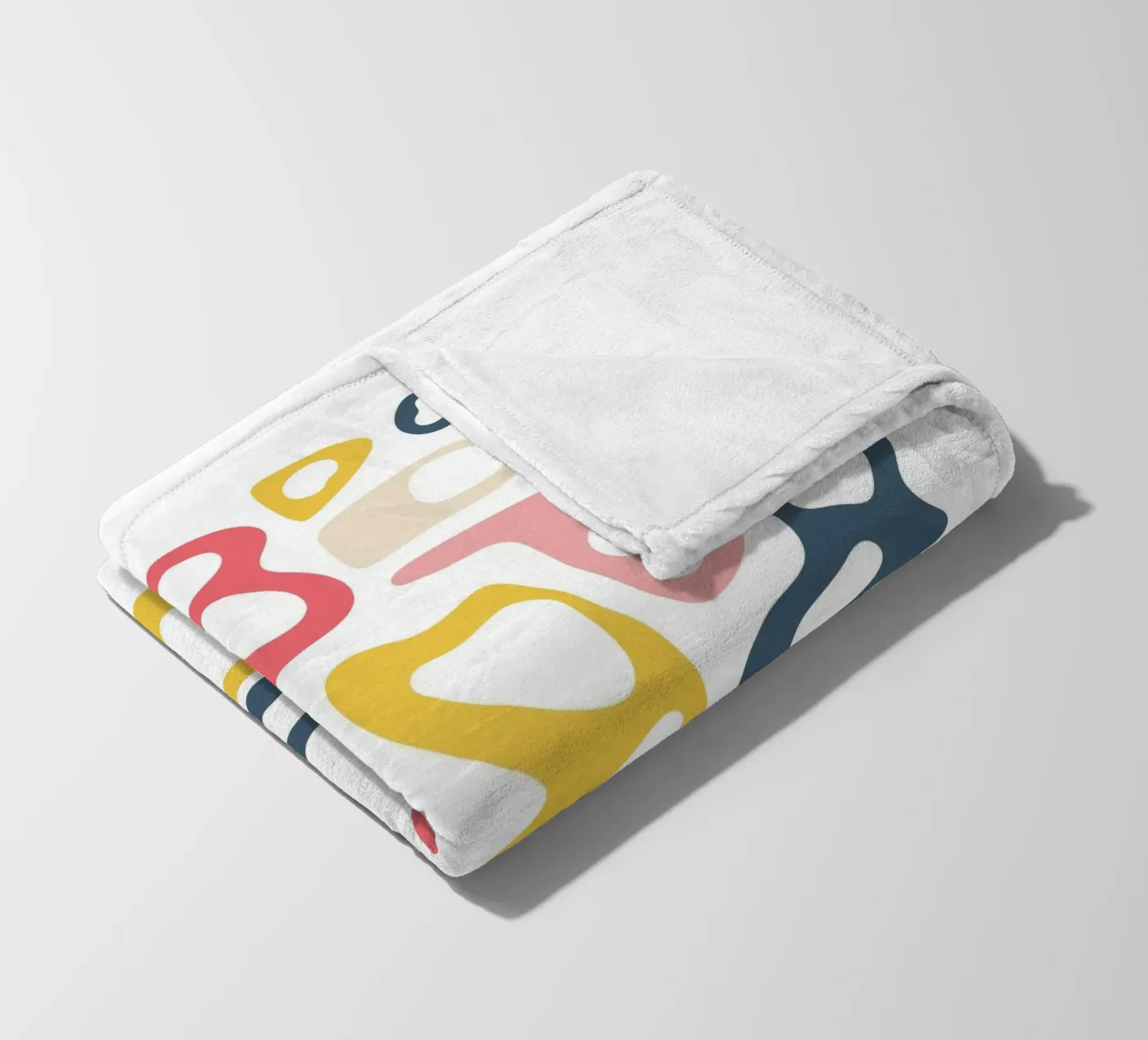 abstract symbool fleecedeken van pastel color shape