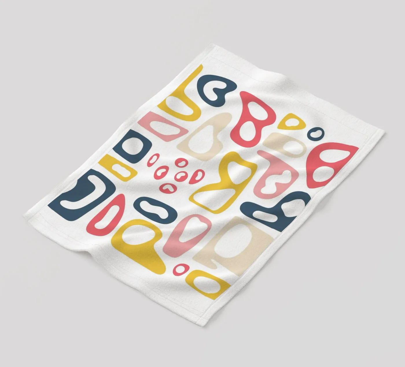 abstract symbool fleecedeken van pastel color shape