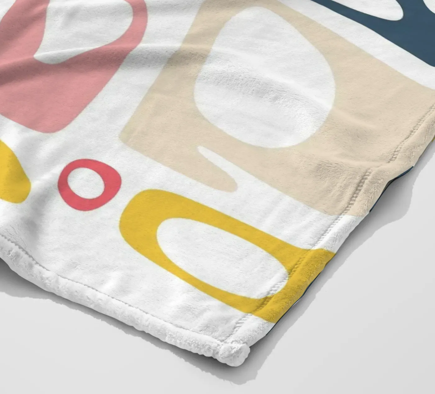 abstract symbool fleecedeken van pastel color shape