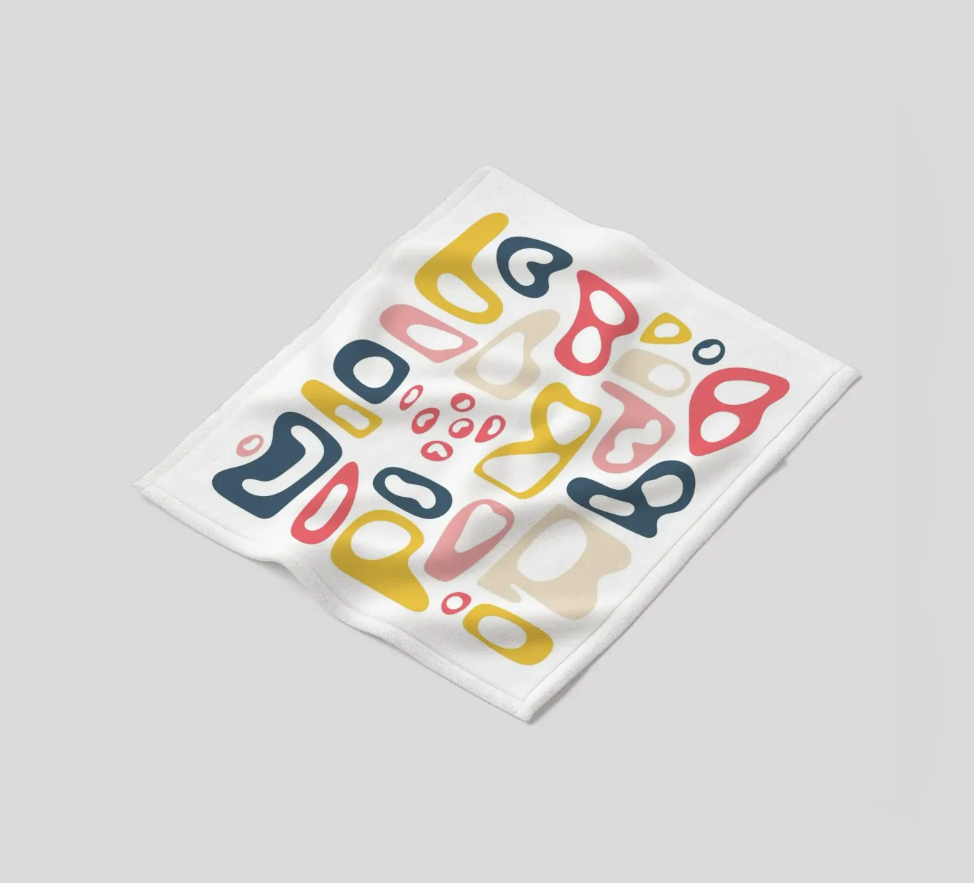 abstract symbool fleecedeken van pastel color shape