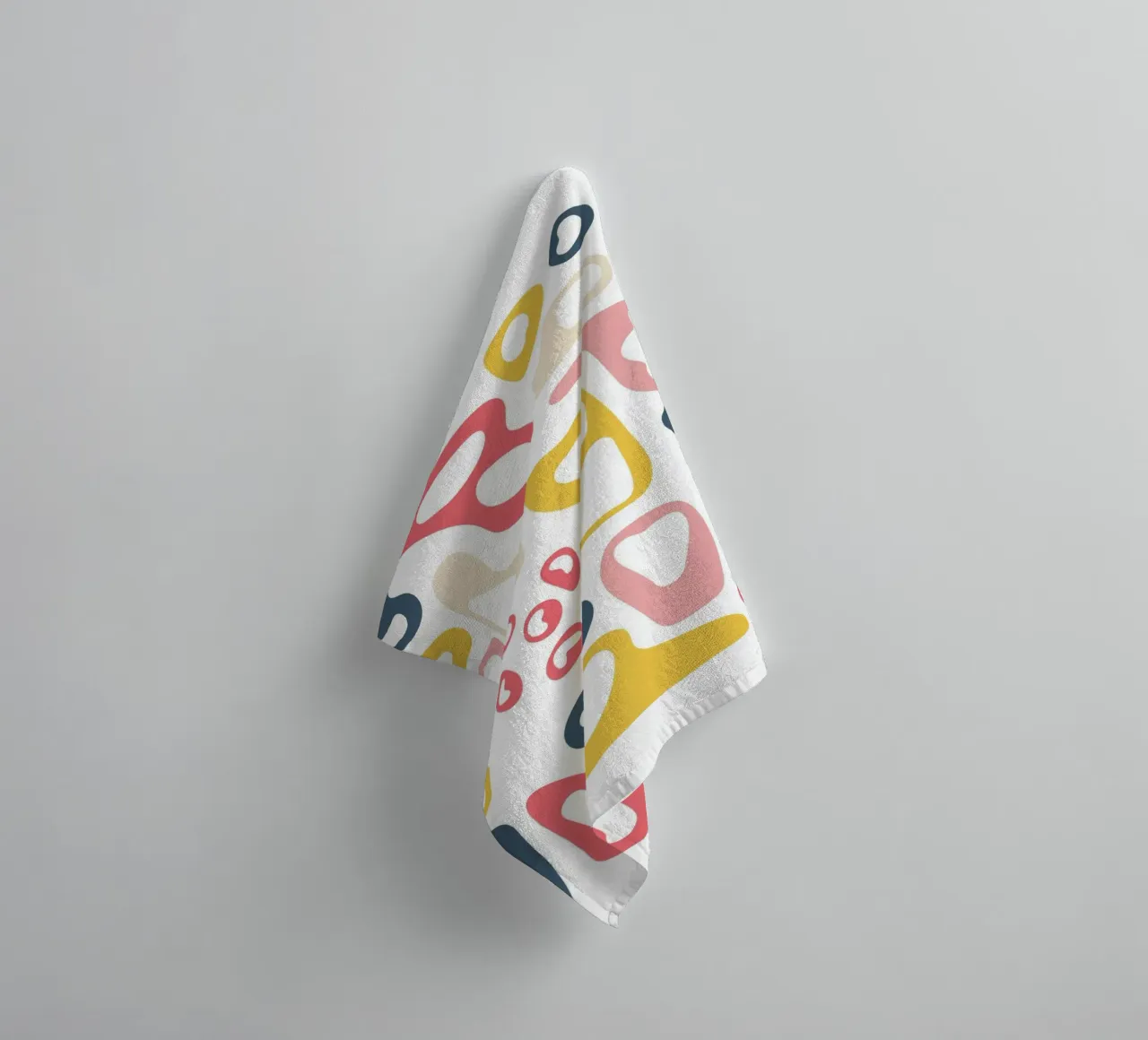 abstract symbol towel by pastel color shape
