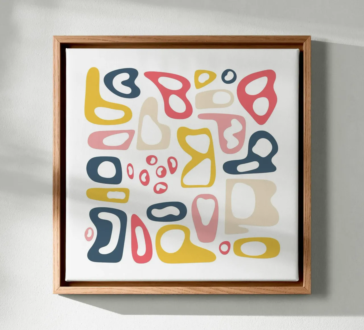 abstract symbool canvas met Baklijst van pastel color shape