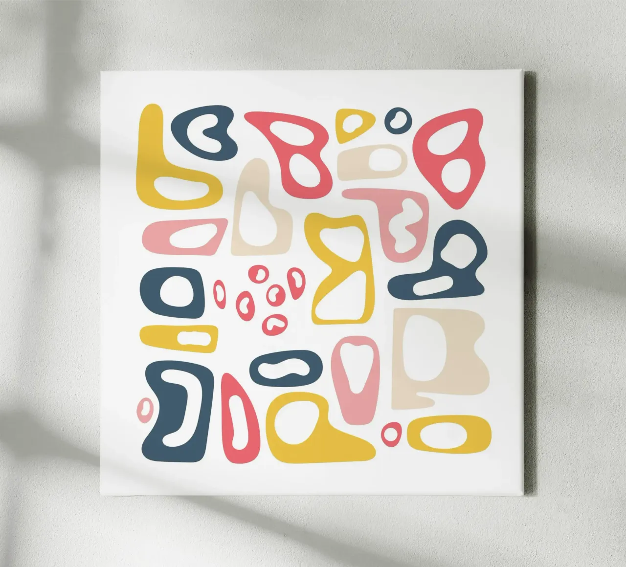 abstract symbool canvas met Baklijst van pastel color shape