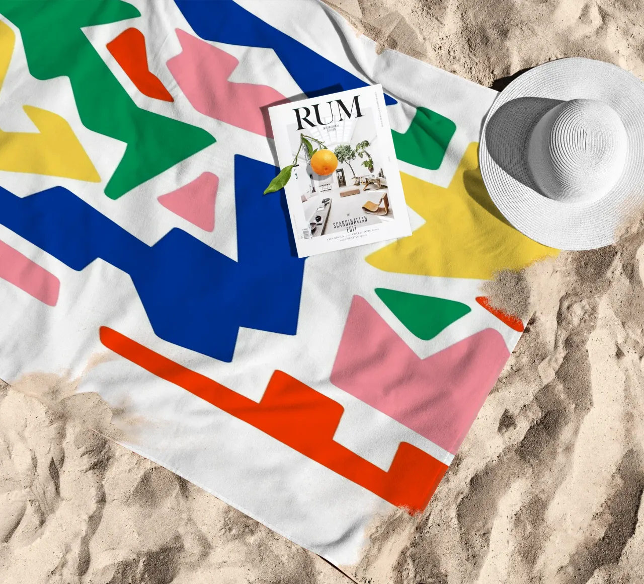 forme astratte in grassetto telo mare da pastel color shape