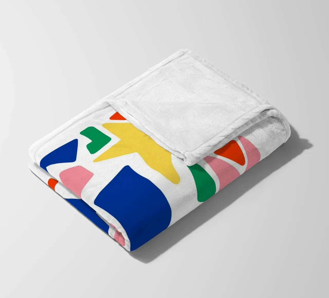 forme astratte in grassetto coperta in pile da pastel color shape